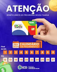 Confira o calendário do Bolsa Família e PIS/Pasep para fevereiro de 2026