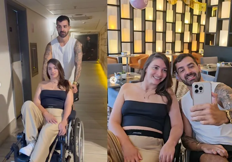 Lais Souza emociona a web ao conhecer primeiro tetraplégico que voltou a andar com tratamento brasileiro
