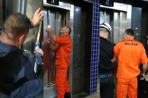 Adolescentes ficam presos em elevador de passarela em Manaus
