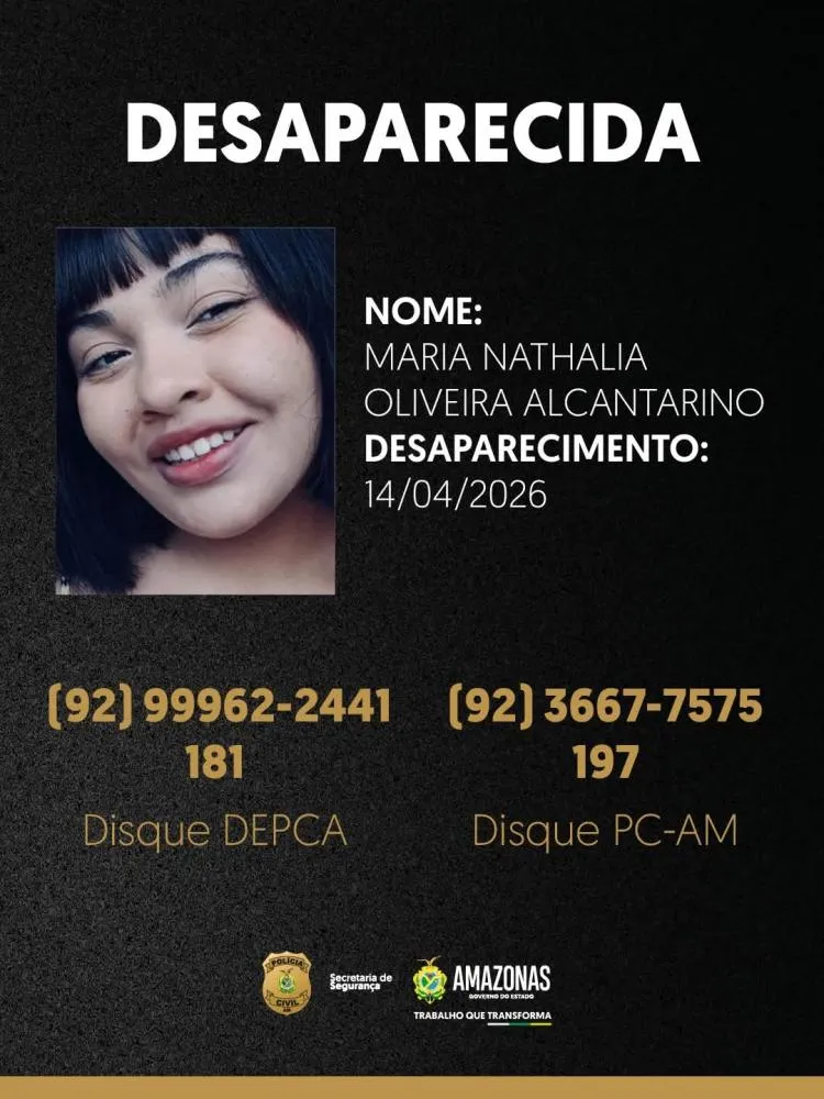 URGENTE: 3 adolescentes desaparecem em Manaus