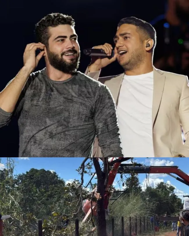 Helicóptero de Henrique e Juliano cai em fazenda no Tocantins
