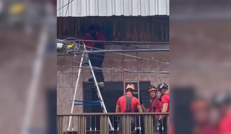 Homem sofre descarga elétrica ao confeccionar bandeirolas da Copa em Manaus
