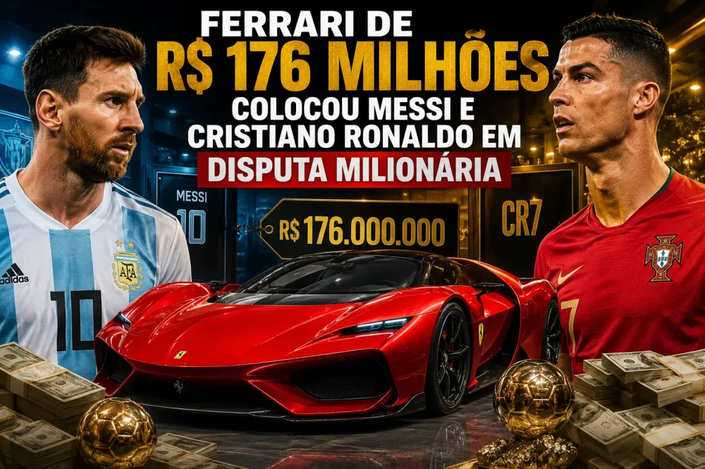 Ferrari de R$ 176 milhões colocou Messi e Cristiano Ronaldo em disputa milionária