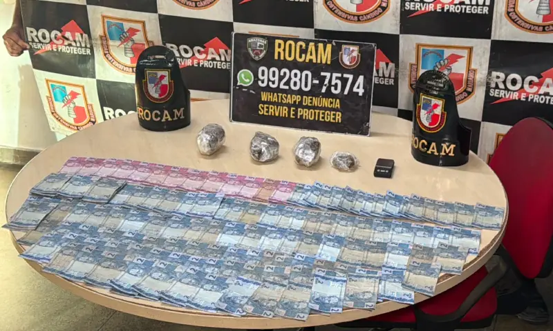 Rocam apreende drogas e dinheiro durante ação no bairro Dom Pedro, em Manaus