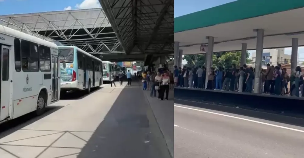 Ônibus param em Manaus por falta de pagamento a rodoviários