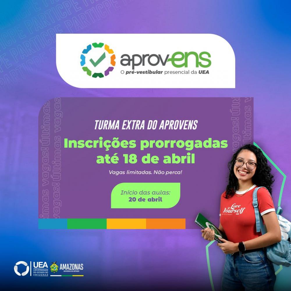 Inscrições para 60 vagas extras do curso pré-vestibular AprovENS encerram em 18/04