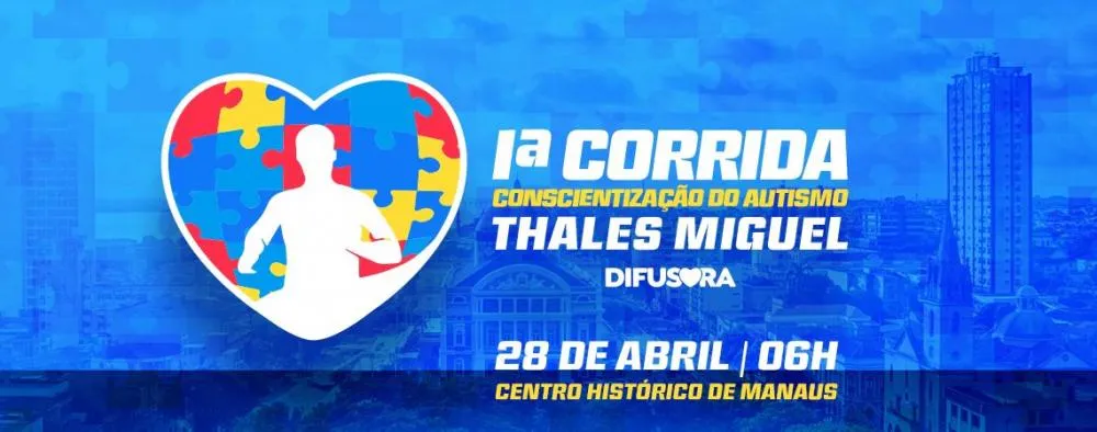 1ª Corrida da Difusora de Conscientização do Autismo Thales Miguel será neste domingo (28)