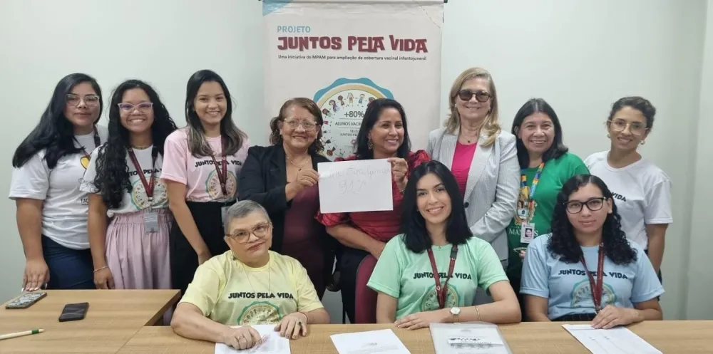 Juntos Pela Vida”: Mais oito escolas alcançam 80% de cobertura vacinal com projeto do MPAM