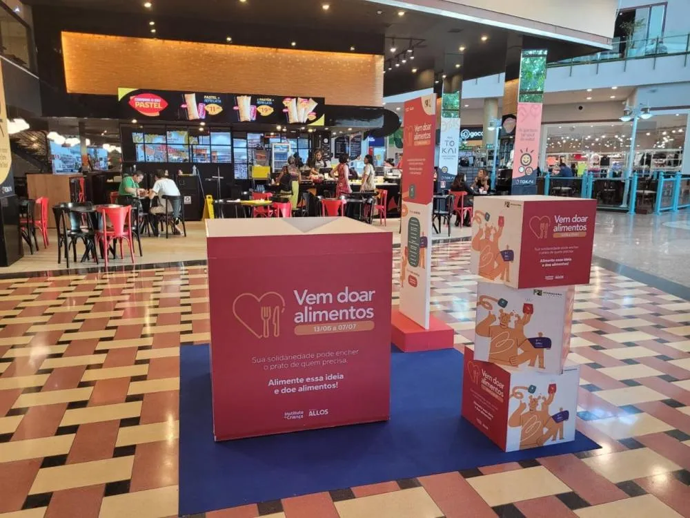 Manauara Shopping arrecada alimentos para famílias atendidas por organizações sociais