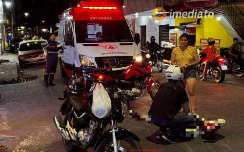 Motociclista Fica Gravemente Ferido em Acidente na Avenida Autaz Mirim