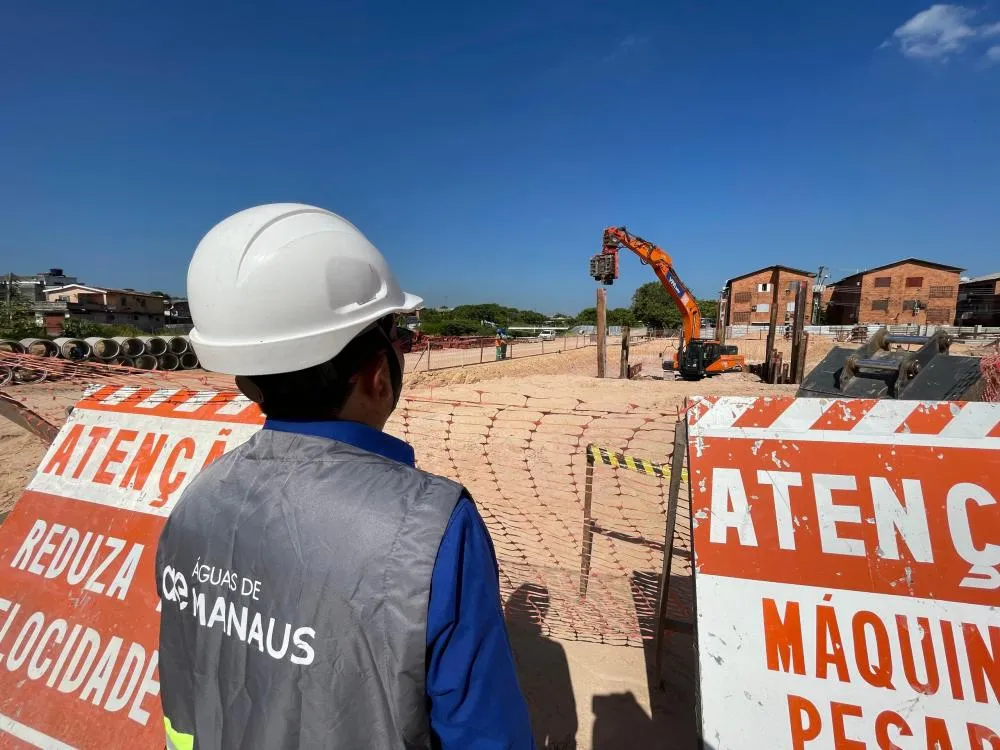 Primeira etapa: Estação de Tratamento de Esgoto Raiz tem 45% de execução da obra concluída