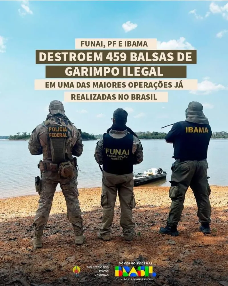 Ibama informa resultados de Operação de Combate ao garimpo ilegal no Amazonas