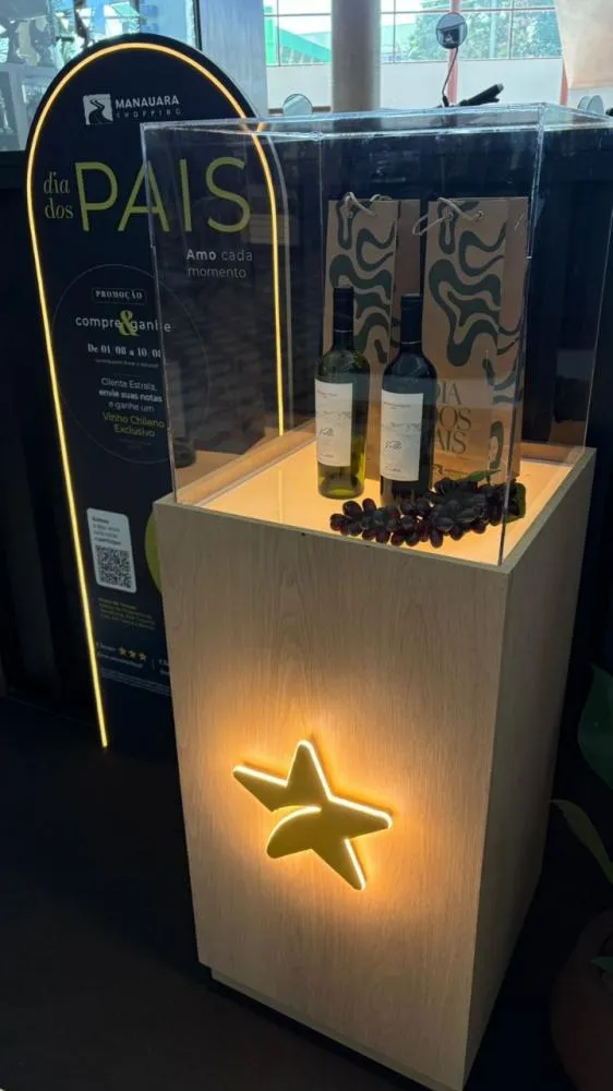 Campanha do Dia dos Pais do Manauara Shopping vai premiar clientes com vinho chileno a partir desta sexta (01)
