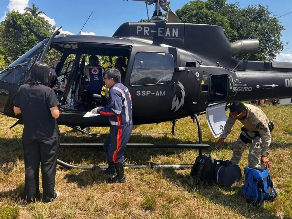 Bebê com bronquiolite grave é resgatado de comunidade rural em Manaus