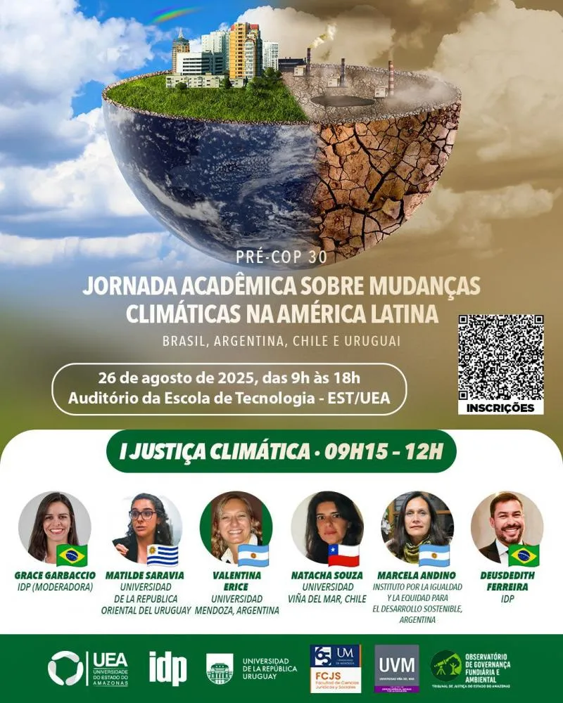 Jornada Acadêmica sobre as Mudanças Climáticas na América Latina com foco na COP 30 acontecerá na próxima terça-feira (26) em Manaus